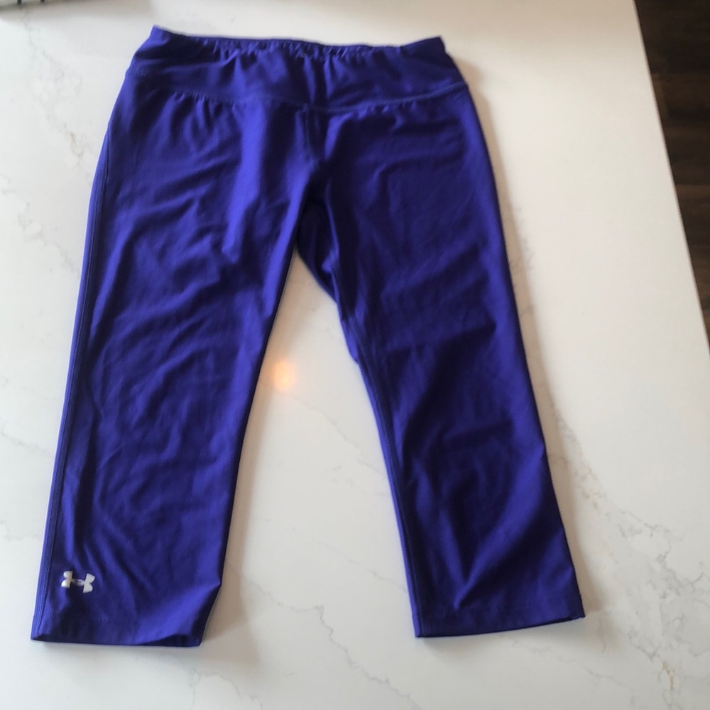 Purple Under Armour Workout Legging Capris